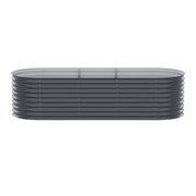 Green Fingers Garden Bed 240X80X56cm Oval Planter Box GARDEN-OVAL-AG-2408056