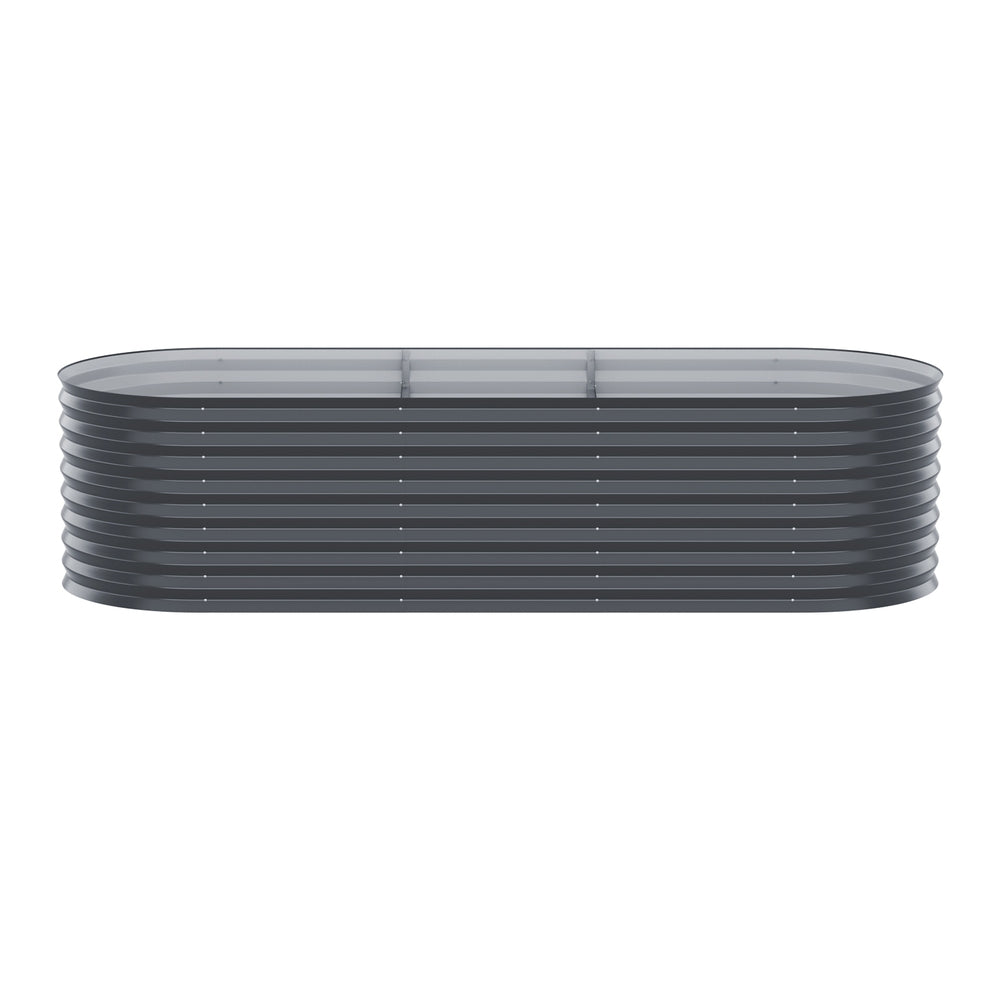 Green Fingers Garden Bed 240X80X56cm Oval Planter Box GARDEN-OVAL-AG-2408056