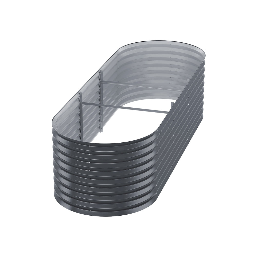 Green Fingers Garden Bed 240X80X56cm Oval Planter Box GARDEN-OVAL-AG-2408056