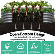 Green Fingers Garden Bed 240X80X56cm Oval Planter Box GARDEN-OVAL-AG-2408056