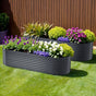 x2 Green Fingers Raised Garden Bed Kit Planter Oval Galvanised Steel 240cmX80cmX56cm GARDEN-OVAL-AG-2408056X2