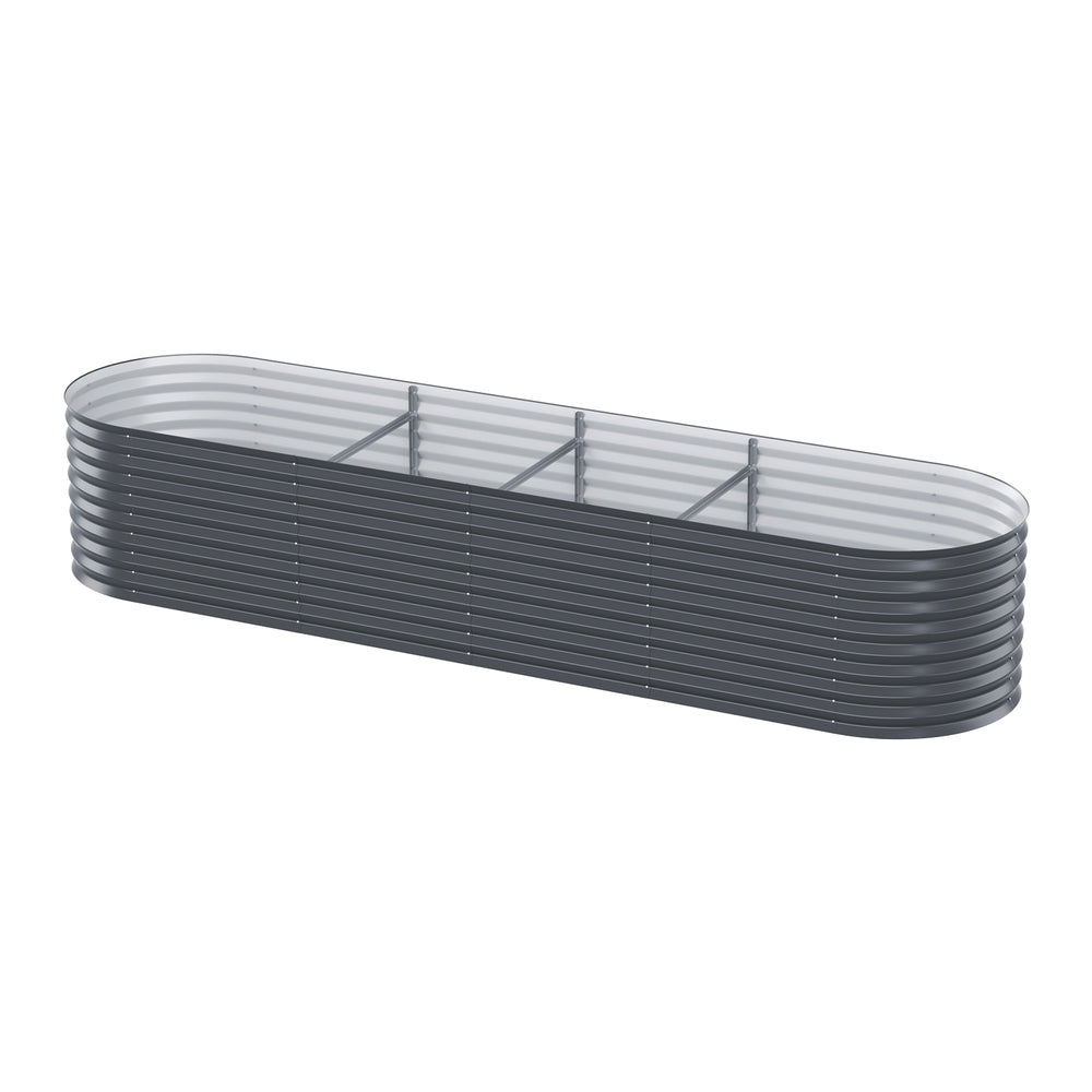 Green Fingers Garden Bed 320X80X56cm Oval Planter Box GARDEN-OVAL-AG-3208056