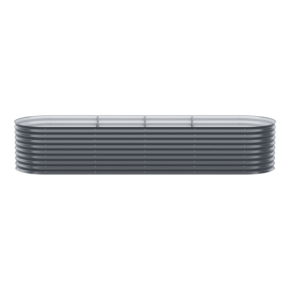 2x Green Fingers Raised Garden Bed 320X80X56cm Oval Planter Box GARDEN-OVAL-AG-3208056X2