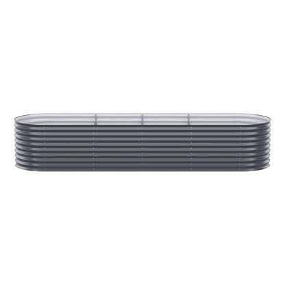 2x Green Fingers Raised Garden Bed 320X80X56cm Oval Planter Box GARDEN-OVAL-AG-3208056X2