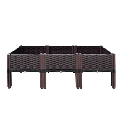 Green Fingers Garden Bed 120x40x36cm PP Planter Box Raised Container Growing Herb GARDEN-PP-120