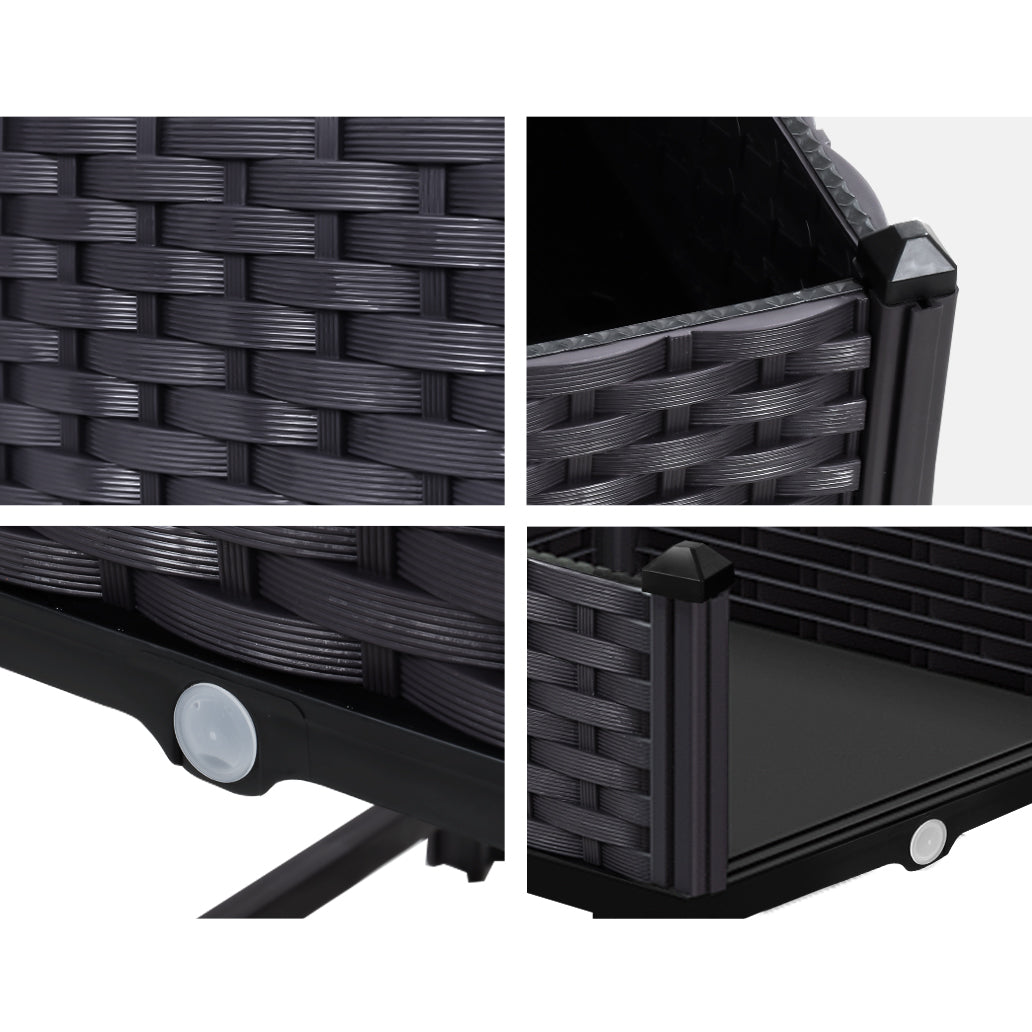 Green Fingers Garden Bed 40x40x23cm PP Planter Box Raised Container Growing Herb GARDEN-PP-40