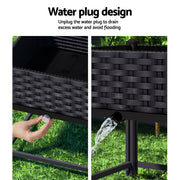 Green Fingers Garden Bed 40x40x23cm PP Planter Box Raised Container Growing Herb GARDEN-PP-40