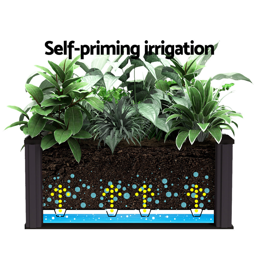 Green Fingers Garden Bed 40x40x23cm PP Planter Box Raised Container Growing Herb GARDEN-PP-40
