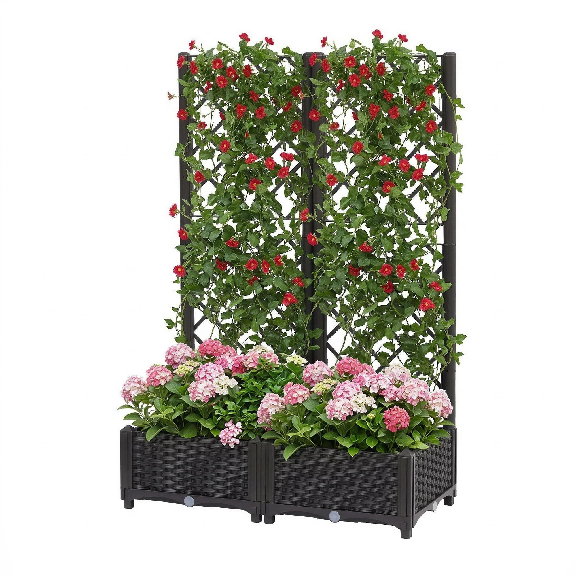 Green Fingers Raised Garden Bed Vertical Planter Self Watering Large Elevated Veggie Box 80x40x122cm GARDEN-PP-PANEL-80