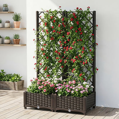 Green Fingers Raised Garden Bed Vertical Planter Self Watering Large Elevated Veggie Box 80x40x122cm GARDEN-PP-PANEL-80