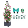 Green Fingers Self Watering Planter with Trellis Adjustable Height Modular Tomato Box 4 Layer 140cm GARDEN-PP-VTC-4