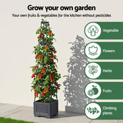 Green Fingers Self Watering Planter with Trellis Adjustable Height Modular Tomato Box 4 Layer 140cm GARDEN-PP-VTC-4
