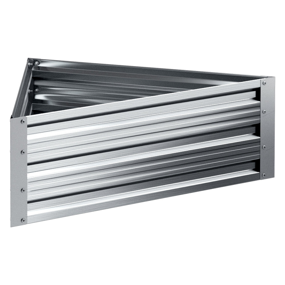 Green Fingers Garden Bed 86x86x30cm Planter Box Raised Container Galvanised Herb GARDEN-TRI-86-GR