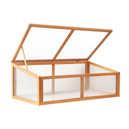 Green Fingers Garden Bed 110x58x42cm Wooden Planter Box Raised Container Growing GARDEN-WOOD-110-ROOF