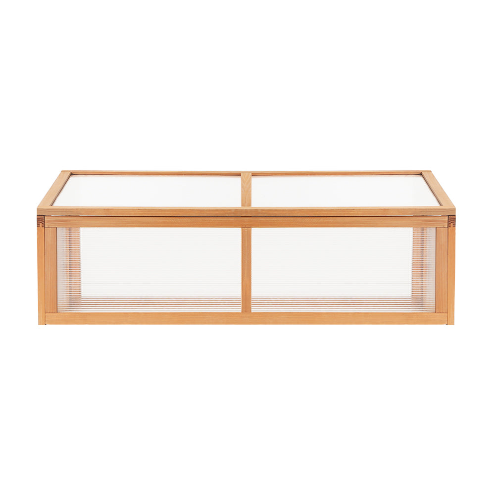 Green Fingers Garden Bed 110x58x42cm Wooden Planter Box Raised Container Growing GARDEN-WOOD-110-ROOF