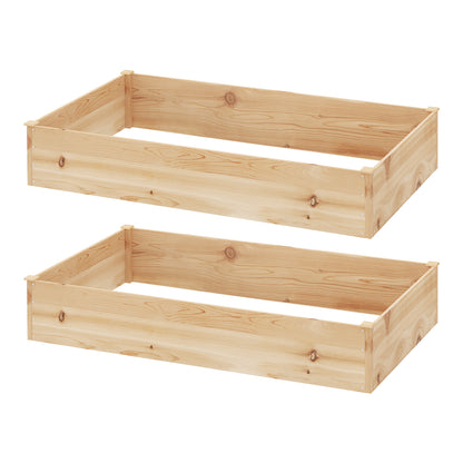 Green Fingers Garden Bed 150x90x30cm Wooden Planter Box Raised Container Growing GARDEN-WOOD-15090-FC2