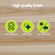 Green Fingers Garden Bed 150x90x30cm Wooden Planter Box Raised Container Growing GARDEN-WOOD-15090-FC2