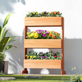 Green Fingers Garden Bed Elevated 69x39x106cm Wooden Planter Box Container Herb GARDEN-WOOD-3T-65