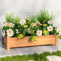 Green Fingers Garden Bed 65x33x16cm Wooden Planter Box Raised Container Growing GARDEN-WOOD-BOX-65