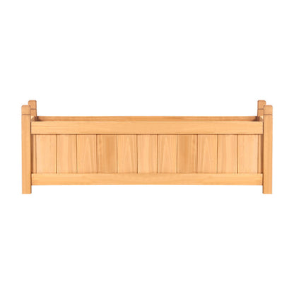 2x Green Fingers Raised Garden Bed 90x30x33cm Wooden Planter Box Raised Container Growing GARDEN-WOOD-BOX-90X2