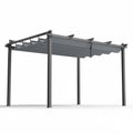 Instahut Gazebo Outdoor Garden Pergola Aluminium Frame Adjustable Canopy 3x4m Grey GAZB-IR-PGL-ALU-3X4-GY