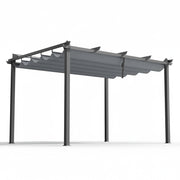 Instahut Gazebo Outdoor Garden Pergola Aluminium Frame Adjustable Canopy 3x4m Grey GAZB-IR-PGL-ALU-3X4-GY