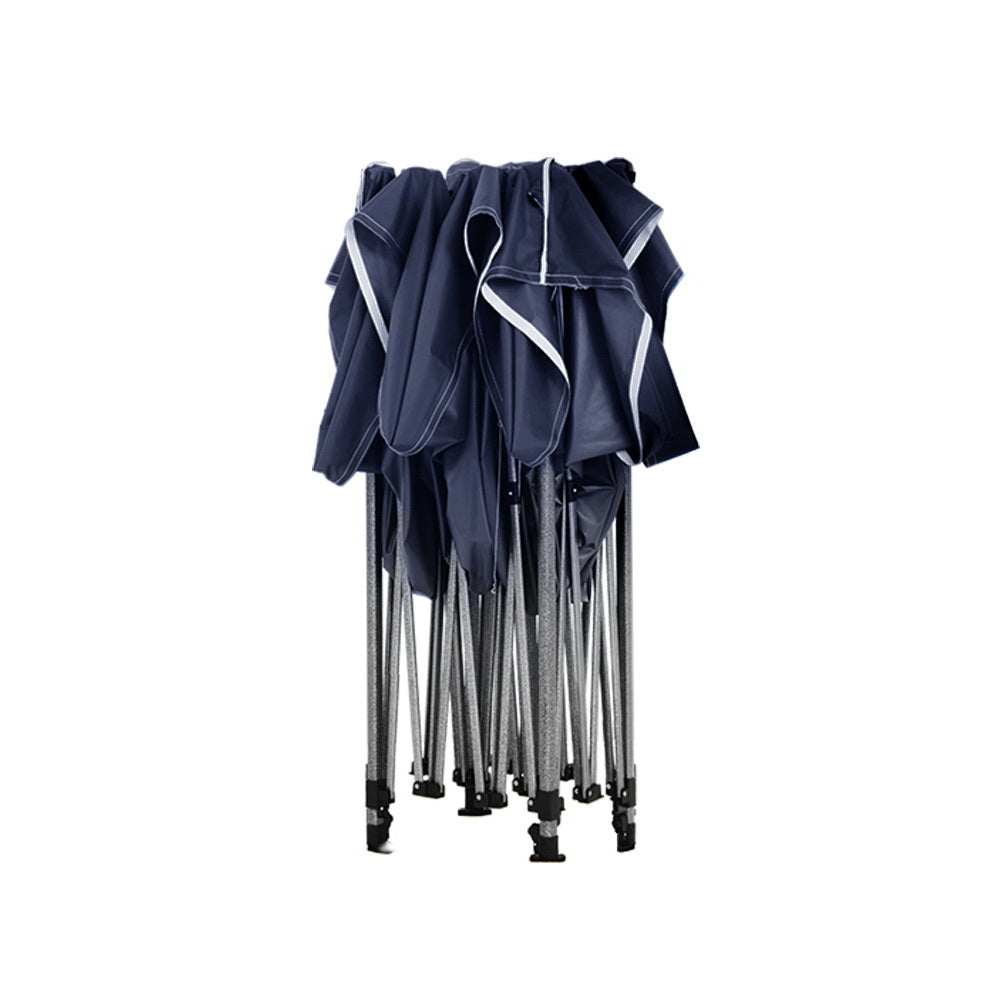 Instahut Gazebo Pop Up Marquee 3x3 Folding Tent Gazebos Camping 500D Oxford Navy GAZEBO-C-3X3-DX-NAVY