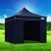 Instahut Gazebo Pop Up Marquee 3x3 Folding Tent Gazebos Camping 500D Oxford Navy GAZEBO-C-3X3-DX-NAVY