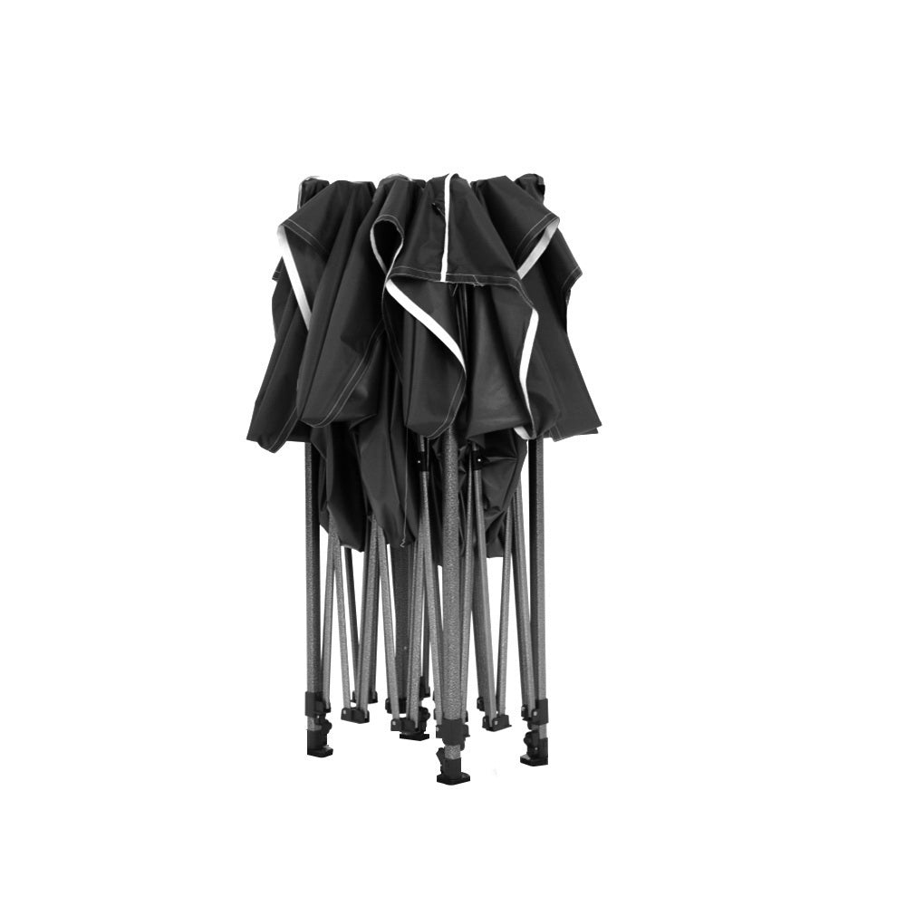 Instahut Gazebo Pop Up Marquee 3x4.5 Folding Tent Wedding Gazebos 500D Black GAZEBO-C-3X45-DX-BLACK