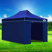 Instahut Gazebo 3x4.5 Pop Up Marquee Folding Tent Wedding Gazebos Camping Outdoor Shade Canopy Blue GAZEBO-C-3X45-DX-BLUE