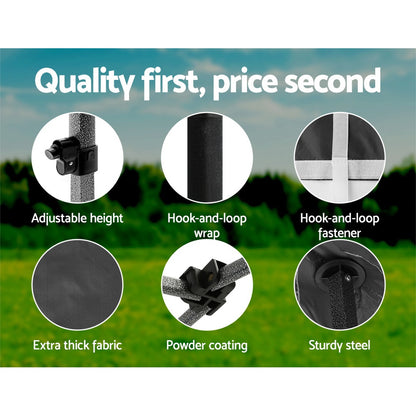 Instahut Gazebo 3x6 Pop Up Marquee Folding Tent Wedding Gazebos Camping Outdoor Shade Canopy Black GAZEBO-C-3X6-DX-BLACK