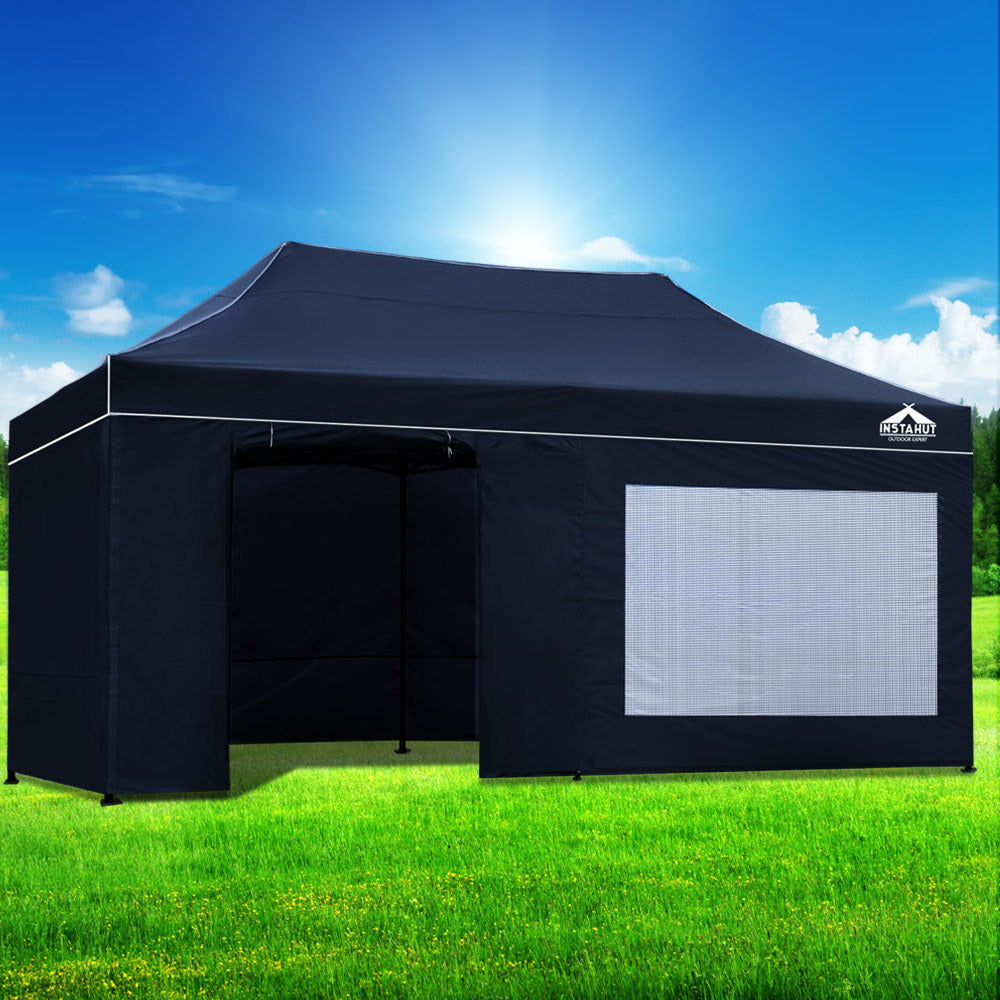 Instahut Gazebo Pop Up Marquee 3x6 Folding Tent Gazebos Camping 500D Oxford Navy GAZEBO-C-3X6-DX-NAVY