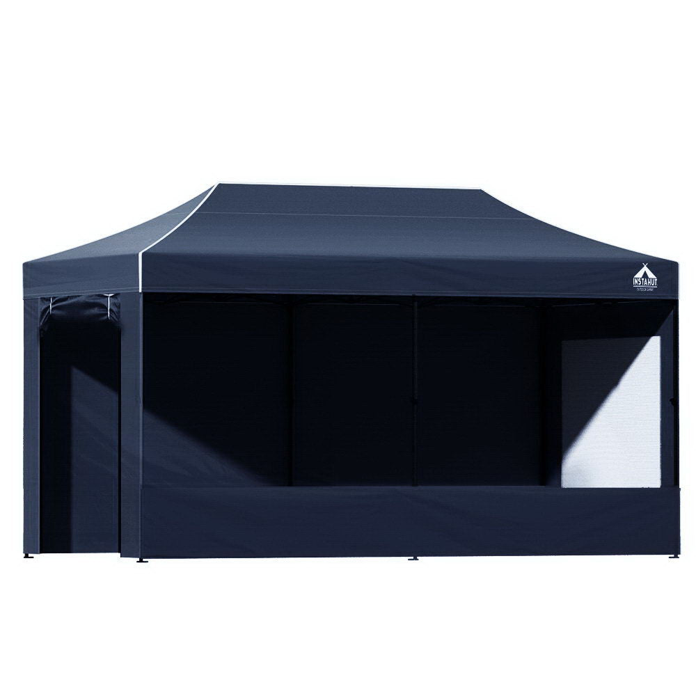 Instahut Gazebo Pop Up Marquee 3x6 Folding Tent Gazebos Camping 500D Oxford Navy GAZEBO-C-3X6-DX-NAVY