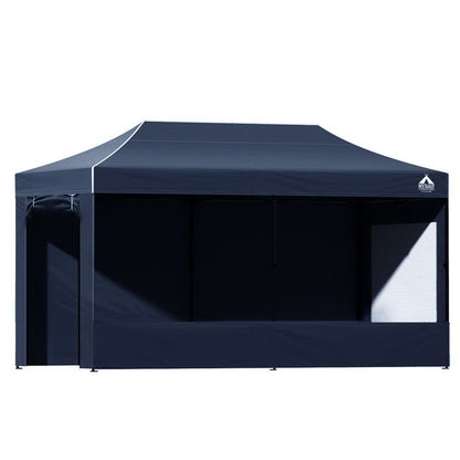 Instahut Gazebo Pop Up Marquee 3x6 Folding Tent Gazebos Camping 500D Oxford Navy GAZEBO-C-3X6-DX-NAVY