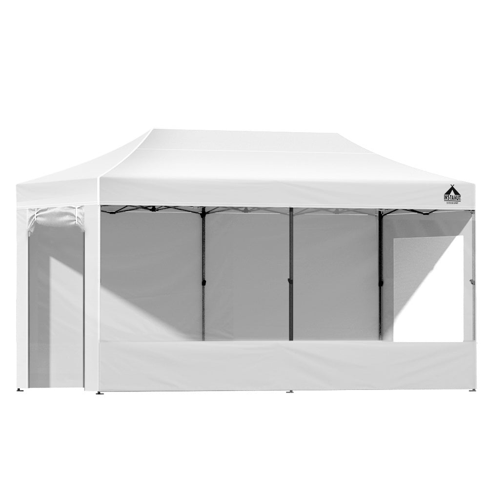 Instahut Gazebo Pop Up Marquee 3x6 Folding Tent Gazebos 500D Oxford Fabric White GAZEBO-C-3X6-DX-WHITE