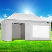 Instahut Gazebo Pop Up Marquee 3x6 Folding Tent Gazebos 500D Oxford Fabric White GAZEBO-C-3X6-DX-WHITE