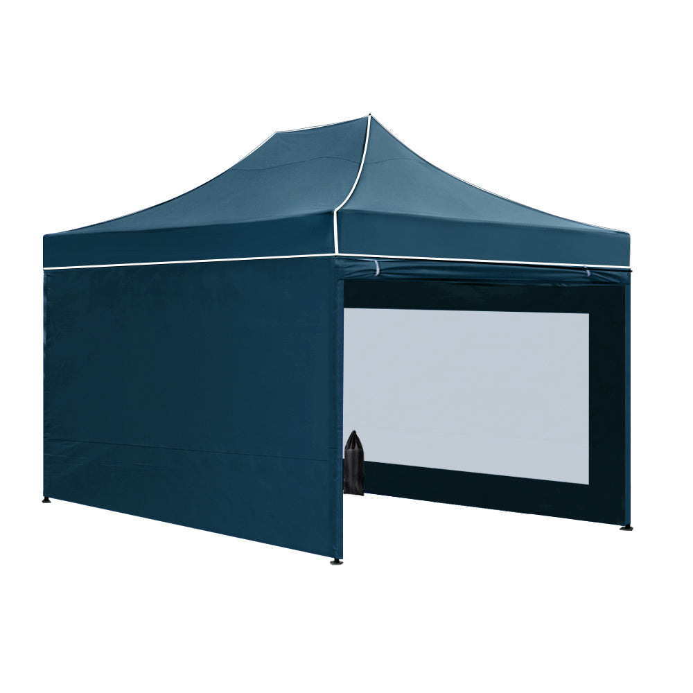 Instahut Gazebo 3x4.5 Pop Up Marquee Folding Wedding Tent Gazebos Camping Outdoor Shade Canopy Navy GAZEBO-H-C-3X45-DX-NA