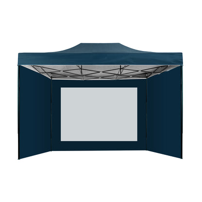 Instahut Gazebo 3x4.5 Pop Up Marquee Folding Wedding Tent Gazebos Camping Outdoor Shade Canopy Navy GAZEBO-H-C-3X45-DX-NA