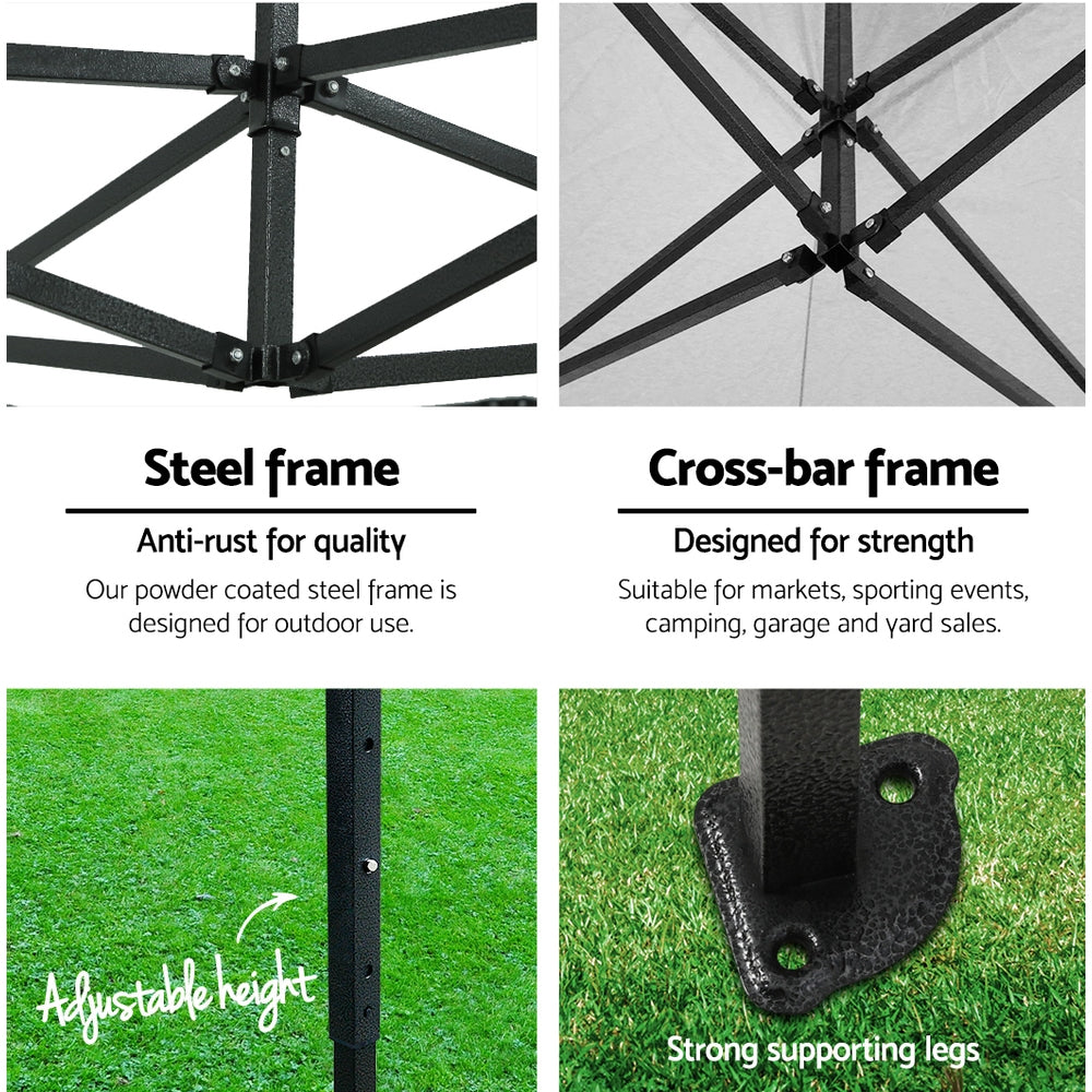 Instahut Gazebo 3x4.5 Pop Up Marquee Folding Wedding Tent Gazebos Camping Outdoor Shade Canopy Navy GAZEBO-H-C-3X45-DX-NA