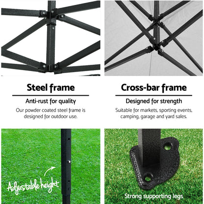 Instahut Gazebo 3x4.5 Pop Up Marquee Folding Wedding Tent Gazebos Camping Outdoor Shade Canopy Navy GAZEBO-H-C-3X45-DX-NA
