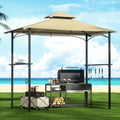 Instahut Gazebo Outdoor Patio Marquee BBQ Grill Shelter Garden Shade Hooks Beige GAZEBO-IR-BBQ02-25X15-BG