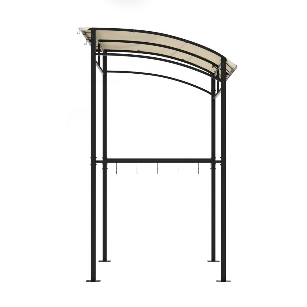Instahut Gazebo Outdoor BBQ Grill Patio Garden Marquee Shade Shelter Shelf Hooks Beige GAZEBO-IR-HF-BBQ01-BG
