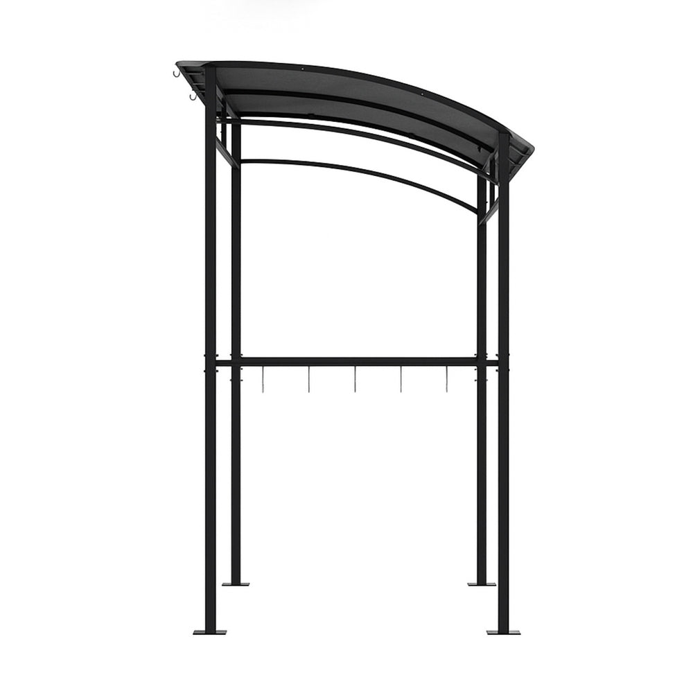 Instahut Gazebo Outdoor BBQ Grill Patio Garden Marquee Shade Shelter Shelf Hooks Grey GAZEBO-IR-HF-BBQ01-GY