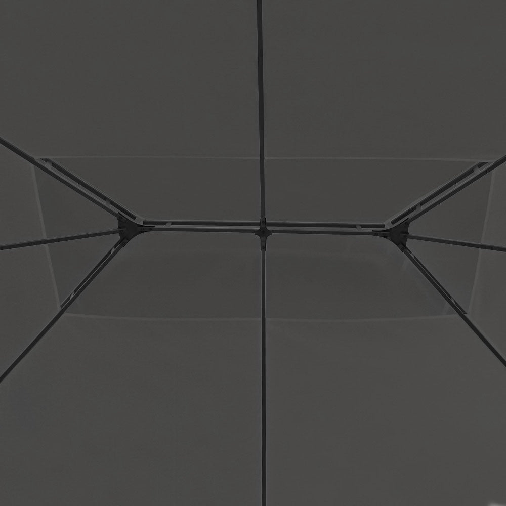 Instahut Gazebo 4x3m Marquee Outdoor Wedding Party Event Tent Home Iron Art Shade Grey GAZEBO-IR-LE-HF-4X3-GY-AB