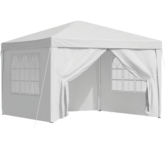 Instahut Gazebo 3x3 Pop Up Marquee Folding Tent Wedding Gazebos Camping Outdoor Canopy White GAZEBO-POP-C-3X3-WH