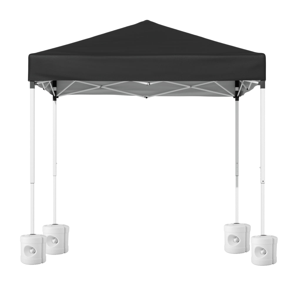Instahut Gazebo 2x2m Outdoor Patio Garden Marquee Shade w/ Base Pods Black GAZEBO-T-2X2-F-EC-BK-BASE