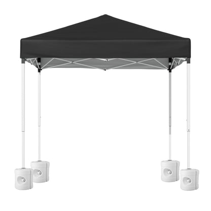 Instahut Gazebo 2x2m Outdoor Patio Garden Marquee Shade w/ Base Pods Black GAZEBO-T-2X2-F-EC-BK-BASE
