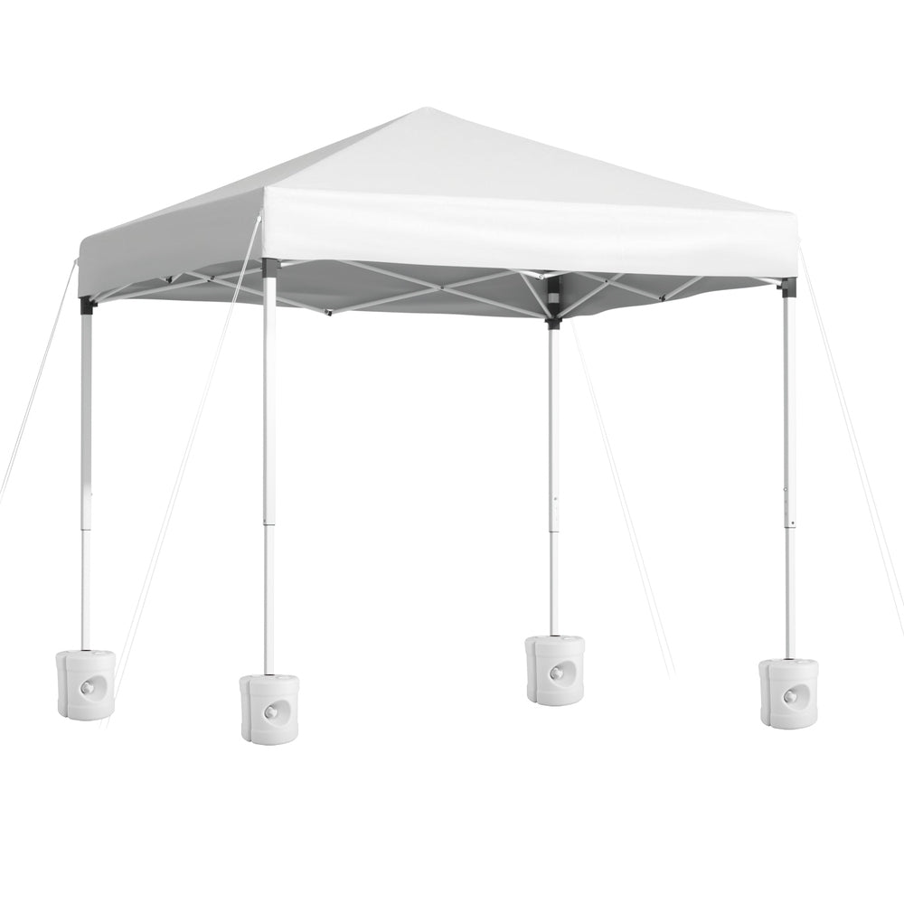Instahut Gazebo 2x2m Outdoor Patio Garden Marquee Shade w/ Base Pods White GAZEBO-T-2X2-F-EC-WH-BASE