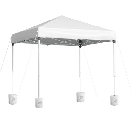Instahut Gazebo 2x2m Outdoor Patio Garden Marquee Shade w/ Base Pods White GAZEBO-T-2X2-F-EC-WH-BASE