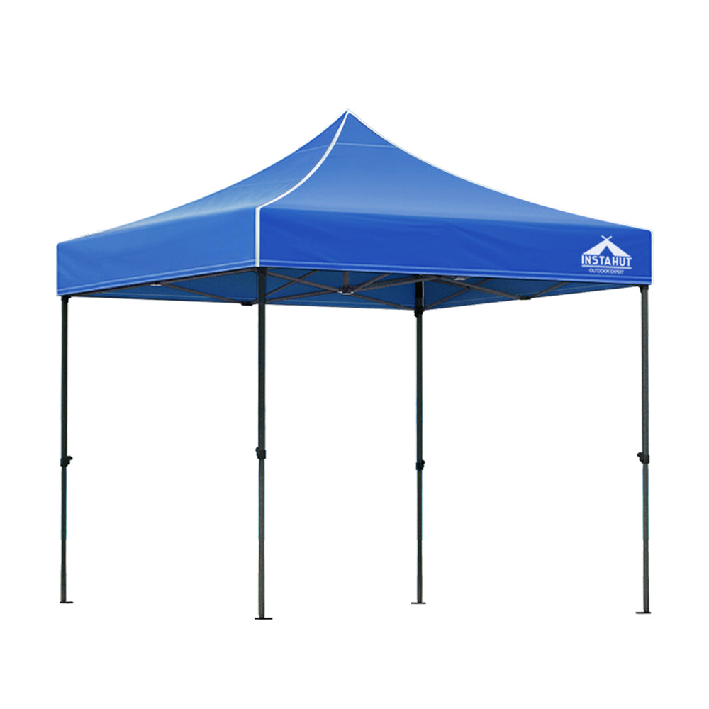 Instahut Gazebo Pop Up Marquee 3x3 Folding Tent Outdoor Camping 500D Oxford Blue GAZEBO-T-3X3-F-BU